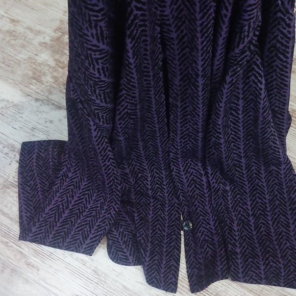 K Studio Purple Flowy Button Down Blouse Top - Picture 8 of 8